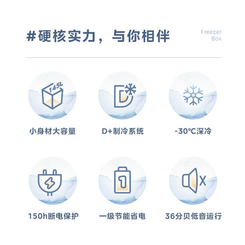 Midea 145L freezer household small refrigeration and freezing level one energy-saving stocking and low frost brand new 145L freezer deep cooling quick freezing level one