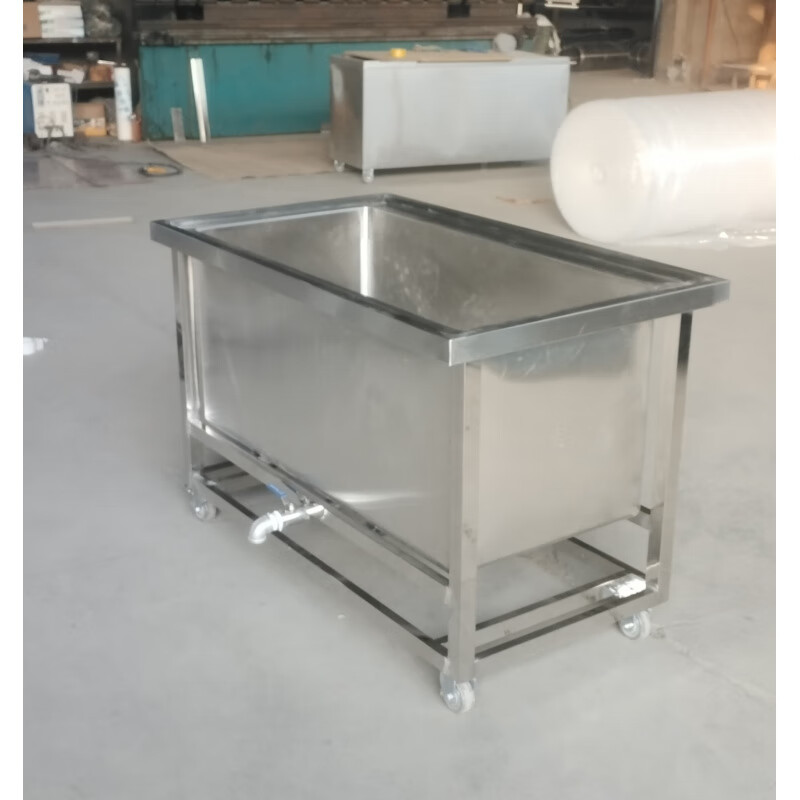 304 thawing pool commercial stainless steel single and double sinks thickened and deepened vegetable basin hand washing dishes disinfection pool customization extra thick 80*60*80 deep 25330