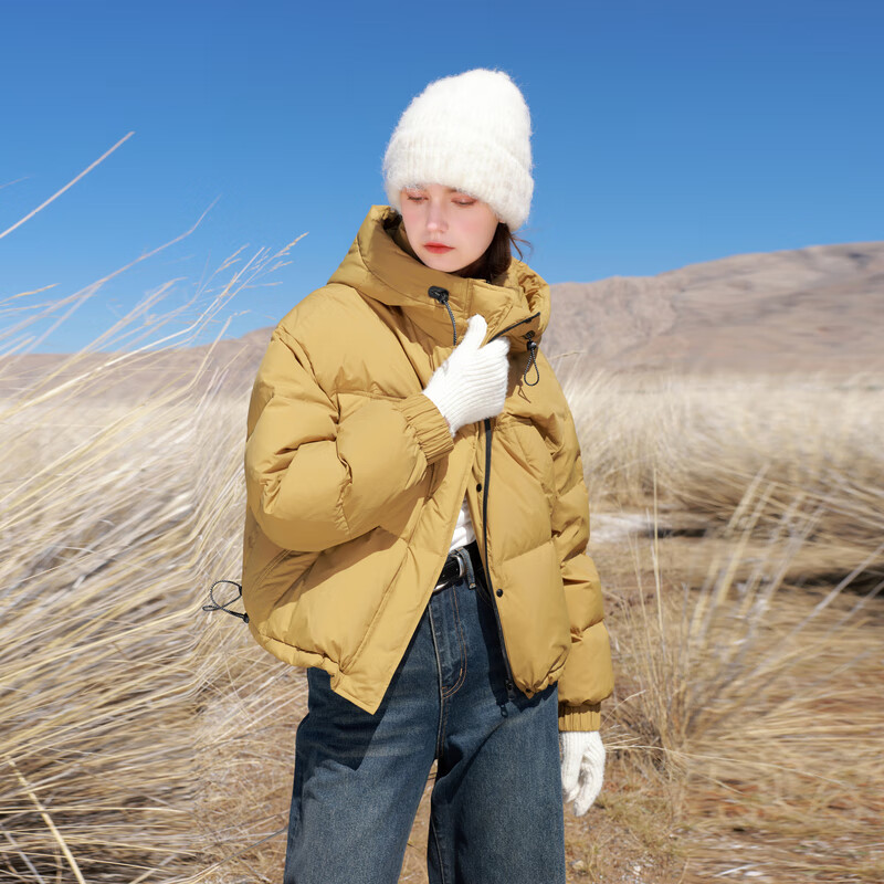 Tricolor Easy Care 2025 Winter New 90 White Duck Down Jacket Loose Short Bread Jacket M