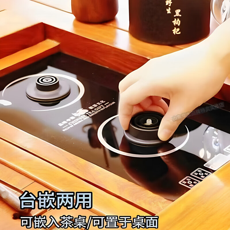 Wahson fully automatic bottom-fill electric kettle, tea table kettle, all-in-one tea-making glass tea kettle, black tea-making two-piece set, automatic water-filling tea kettle + kettle, blue light display 3 1ml