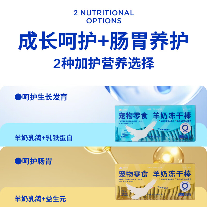 LEGENDSANDY Dog Snacks Freeze-Dried General Pet Snacks for Small and Medium Cats and Dogs 0 Lactose Goat Milk Bar Lactoferrin 2.5g