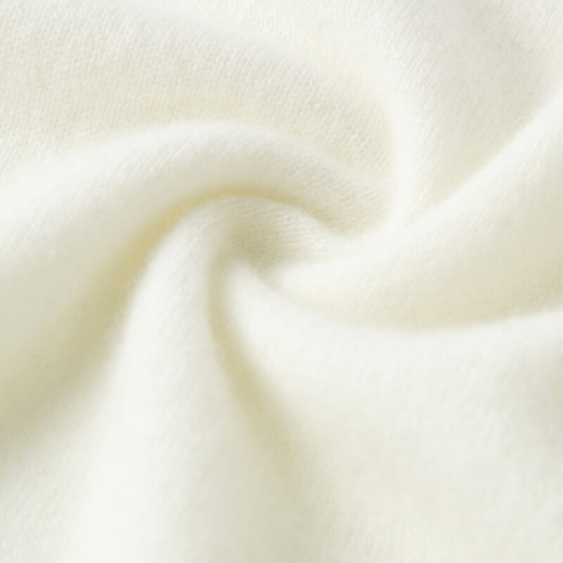 Maimeng 100% cashmere cable series MM loose lazy wool sweater sweater top 25 autumn and winter new round neck - raw velvet white 5GA934231 L