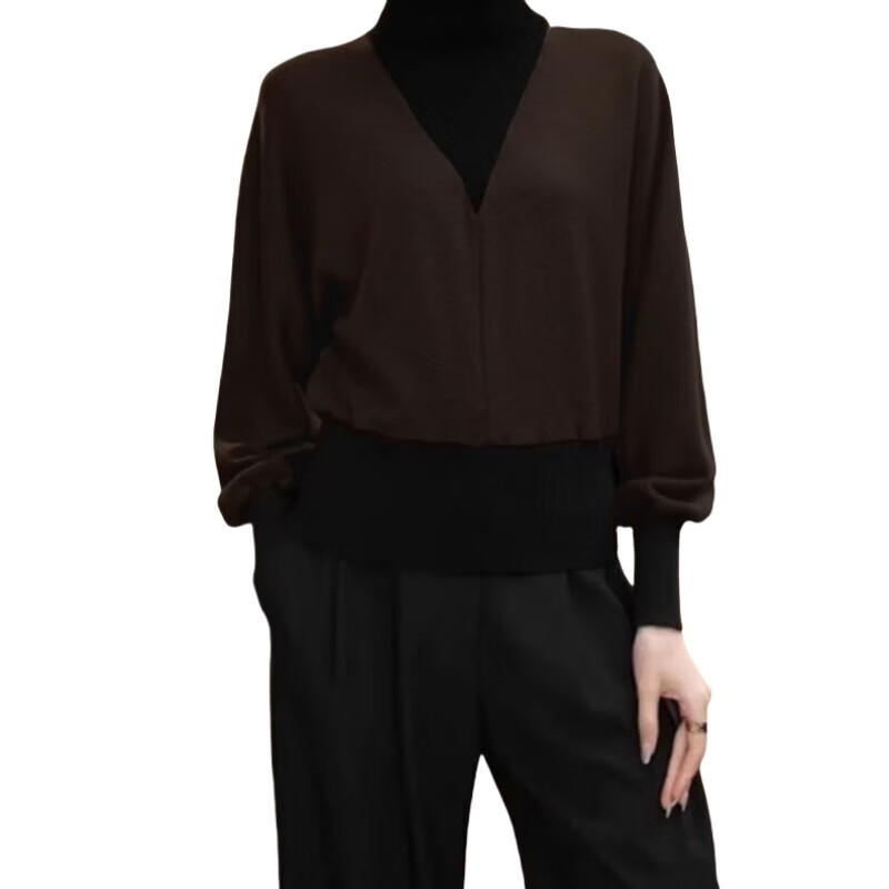 New autumn and winter women's high-neck double-sided German velvet long-sleeved bottoming shirt can be worn outside to cover the belly in a fashionable style. New autumn and winter style. Purple M. Recommended 80-100 pounds.