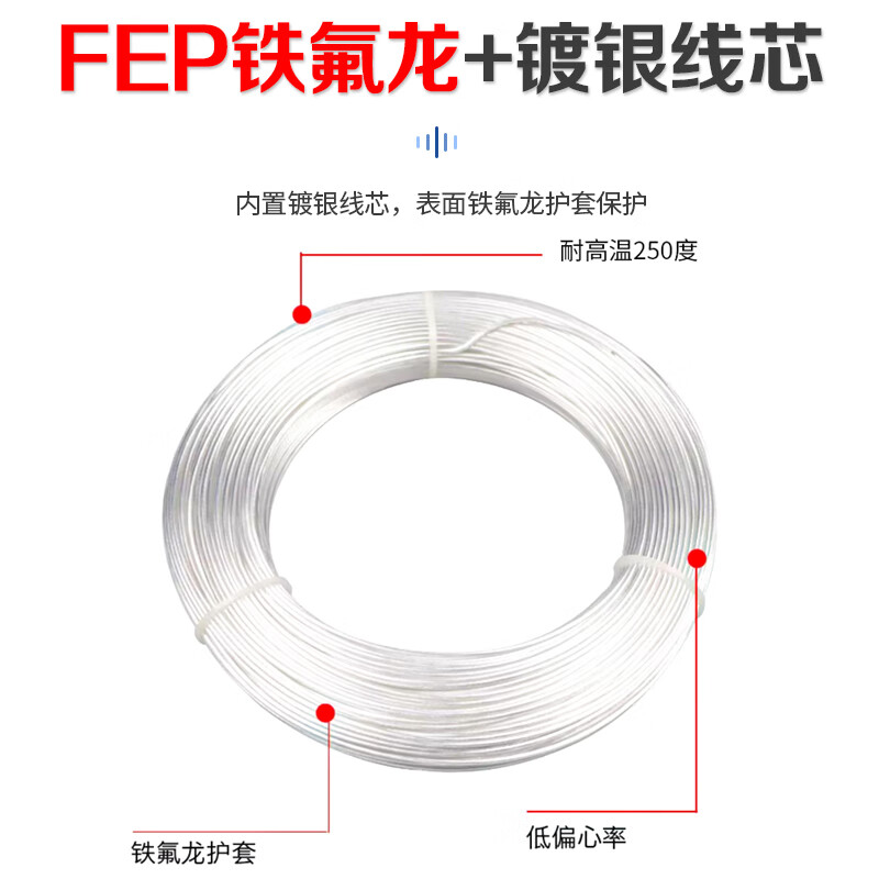 SHOCHAN AF250 Teflon silver-plated high temperature resistant wire FF46-2 aviation wire red silver-plated wire 100M/0.5MM/SQ-L1004-14-X
