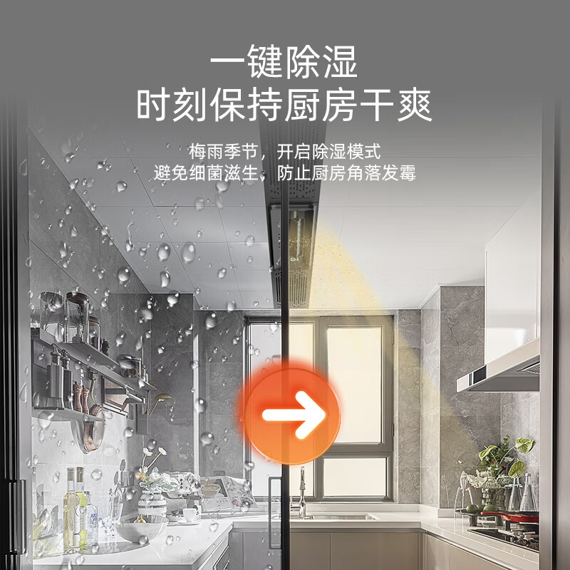 Amberson kitchen-specific embedded air-conditioning refrigeration single-cooling ceiling ceiling installation household small 1.5 HP kitchen air-conditioning machine without external unit small 1 HP set 1800W/metal gray