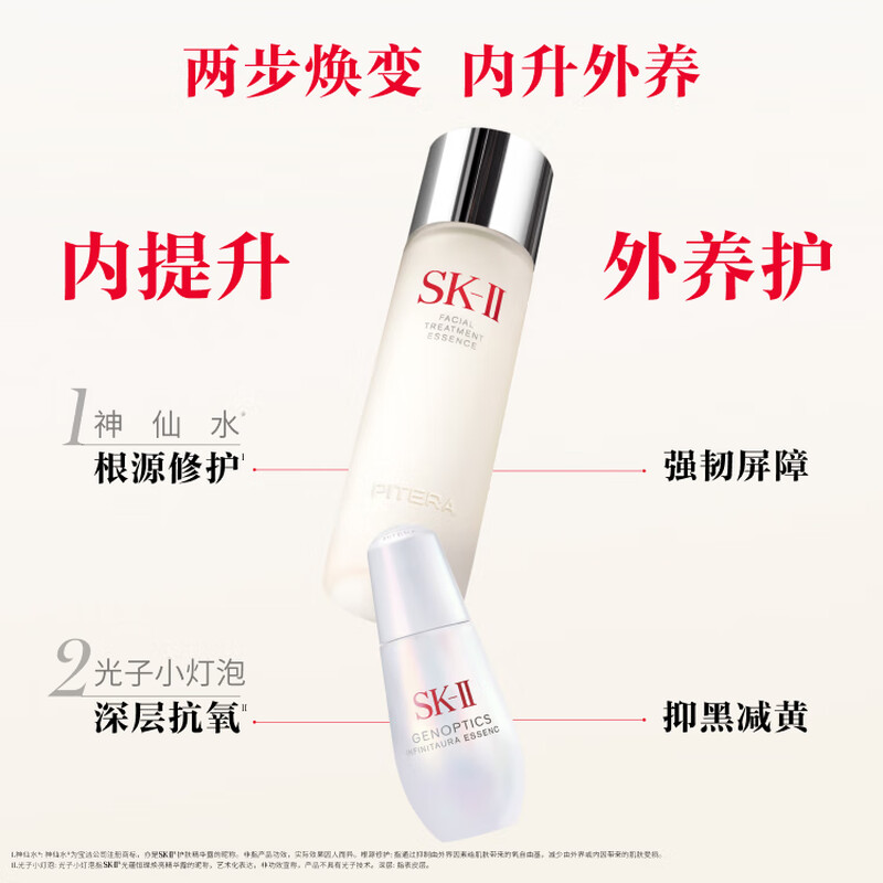 SK-II fairy water 230ml photon small light bulb 30ml cosmetics sk2 skin care product set gift box Valentine's Day gift for women