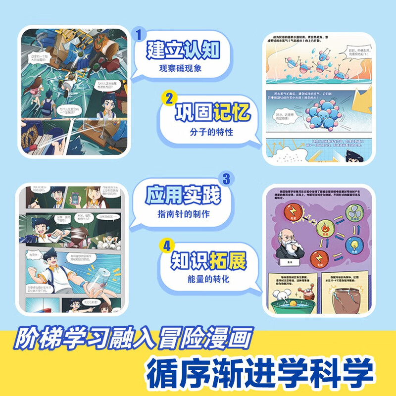 Mi Wu Science Comics Wonderful Things Chapter 1-8 Volume 1-32 Set A complete set of science comic books that primary school students love to read for children aged 6-12. Recommended by scientific research experts. Money-saving card.