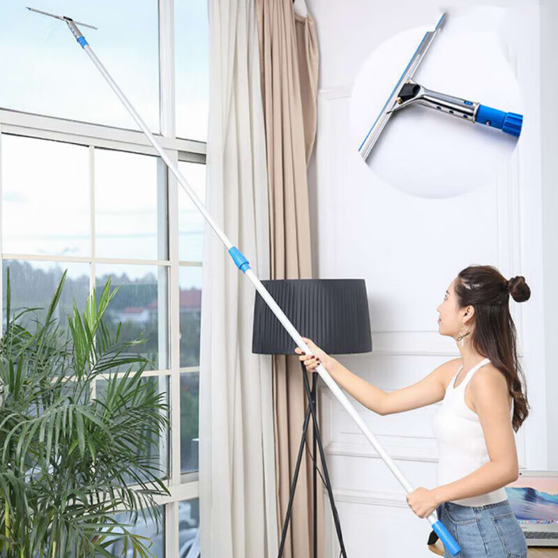 Kelibang glass scraper glass wiper set cleaning glass wiper extended telescopic rod glass scraper window cleaner water applicator glass wiper plate 3.6 meters / set KB2003