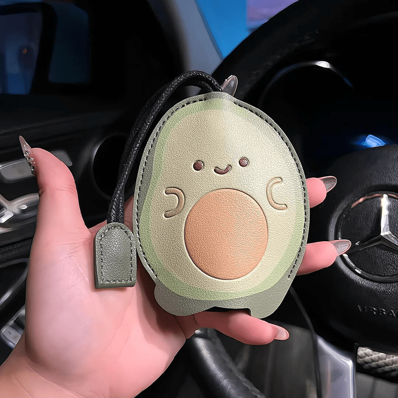 Shijanu Avocado Pull Key Bag 2025 New Style Suitable for Volkswagen, Audi and Mercedes-Benz Small Fish Embossed Three-dimensional Process (11*8.6cm)_ High Quality