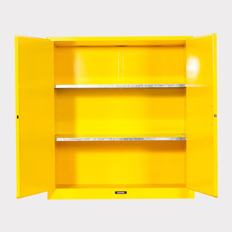 Baigang all-steel explosion-proof cabinet chemical safety cabinet flammable and explosive hazardous chemicals storage cabinet 90 gallon yellow thickened version