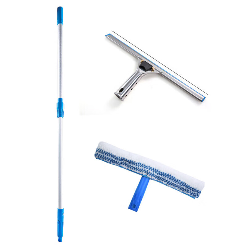 Kelibang glass scraper glass wiper set cleaning glass wiper extended telescopic rod glass scraper window cleaner water applicator glass wiper plate 3.6 meters / set KB2003