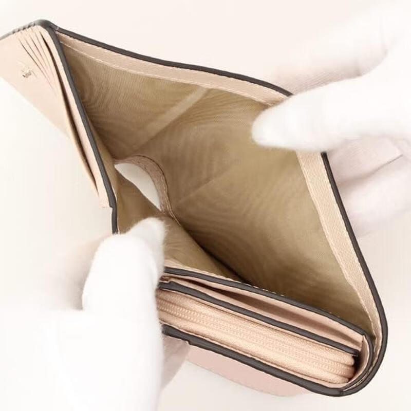 FURLA women's wallet with multiple card slots for document storage, coin compartment and bill storage, pink embossed leather for girlfriend Pink ONE SIZE