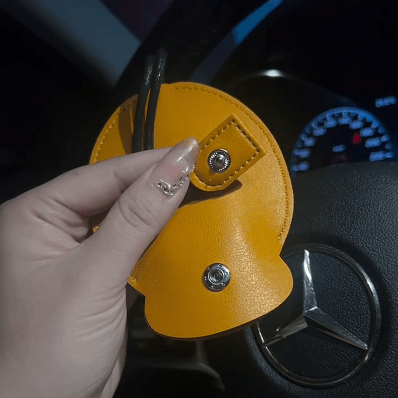 Shijanu Avocado Pull Key Bag 2025 New Style Suitable for Volkswagen, Audi and Mercedes-Benz Small Fish Embossed Three-dimensional Process (11*8.6cm)_ High Quality