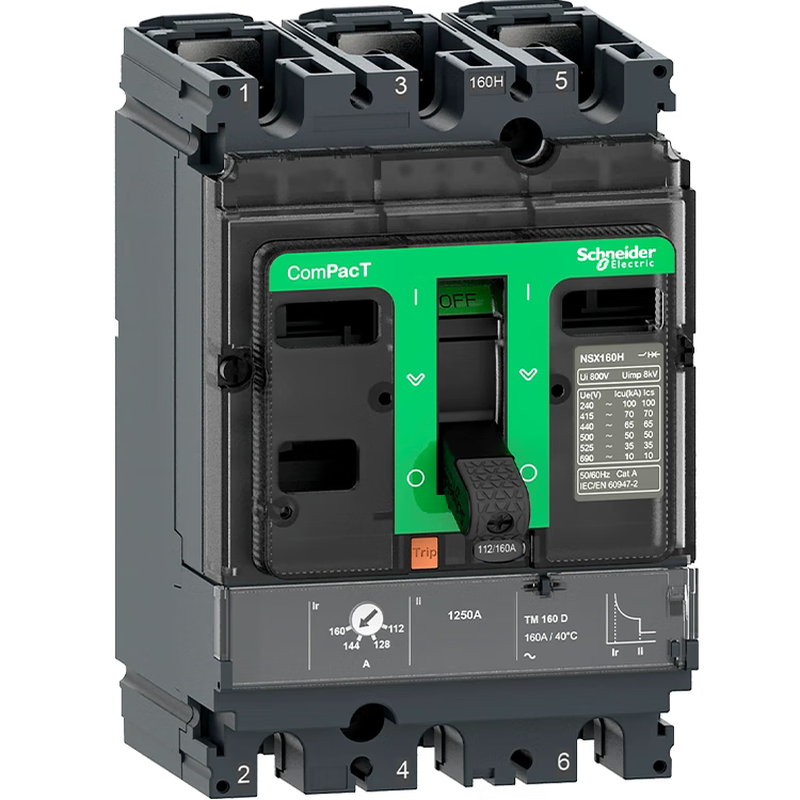 Chint Schneider molded case circuit breaker nsx100/160N/250/ 400/630N three-phase 4-wire total NSX250TMD125A F36KA3p