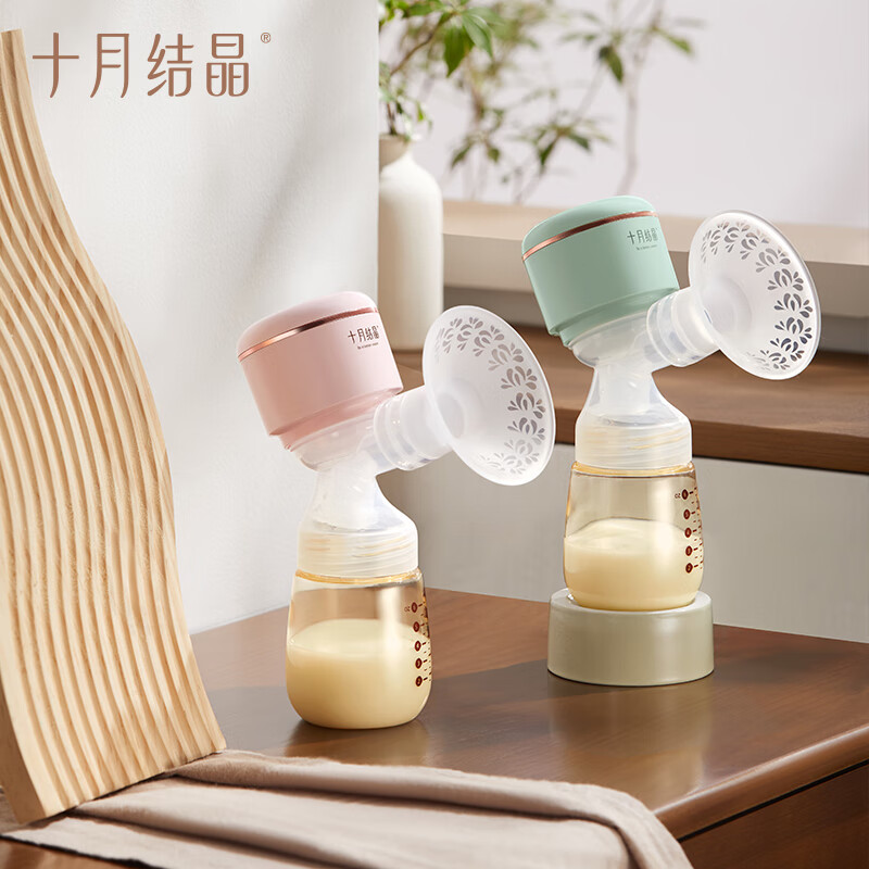 October Crystal Electric Breast Pump Integrated Fully Automatic Frequency Converter Milking Machine Portable Single Side Breast Pump Randomly Shipped Hot Products