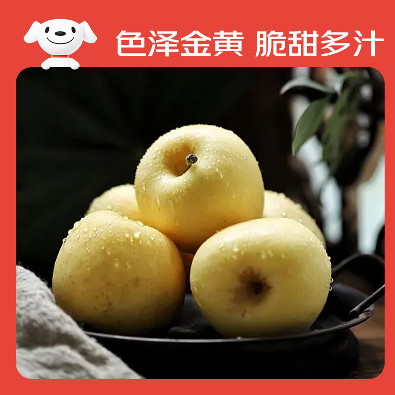 Jingxiansheng Shandong Yantai Huang Yuanshuai apples are sour and sweet. Net weight is 8.5 pounds. Single fruit is 75-80mm. Directly shipped from the source. Free shipping.