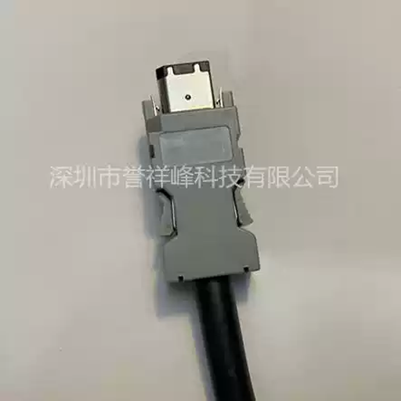 SM-6P/6E connector CN31394 male and female extension cable Yaskawa Delta servo motor absolute encoder cable 6P to 6E black high-flexible absolute value 8m