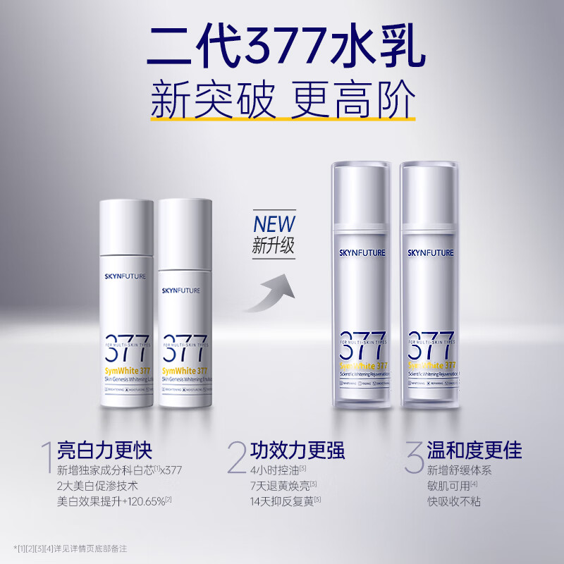 Skin Future II 377 whitening and rejuvenating five-piece set to remove yellowing, brighten, hydrate, and moisturize facial skin care products for women’s Valentine’s Day gift