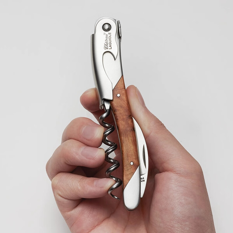 Chateau Laguiole France Legioli Castle Wine Knife Red Wine Corkscrew Unedged Seahorse Knife Classic Series Black Horn