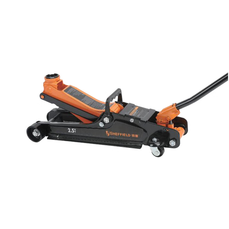 Steel shield horizontal jack low position hydraulic jack 2.5T 3T 3.5T ton car SUV car repair and tire changing tool horizontal hydraulic single pump 2.5T with handle for home use S16002