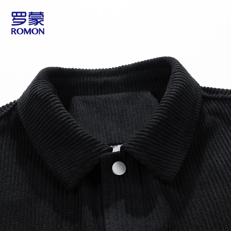 ROMON jacket men's autumn and winter business casual comfortable versatile corduroy lapel top jacket men's L07 bean green XL