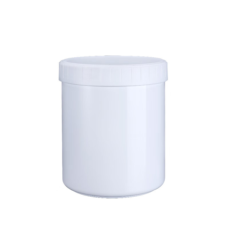 Metasequoia (pack of 2) 1L white H style thickened sealed spiral can with inner lid food grade plastic can paint packaging can tin paste ink can