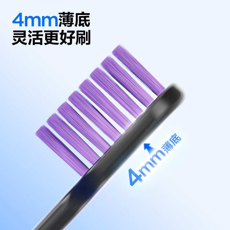 Half-and-half simple high-density soft-bristled toothbrush with wide head and thin base to protect gums, clean and slim 2 pieces