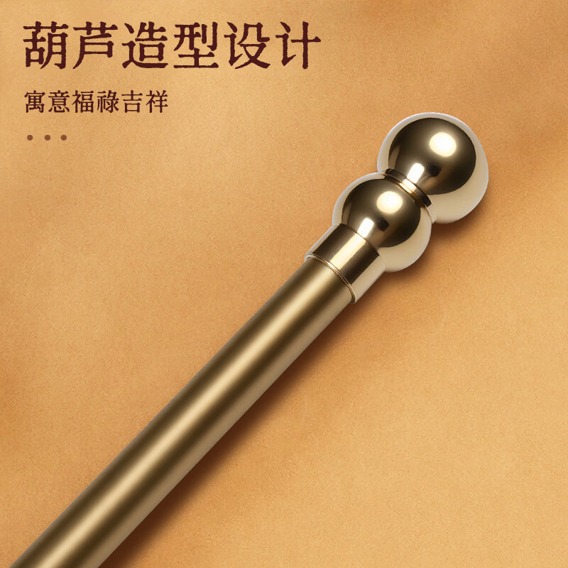 Home-protecting brass shoehorn long-handled shoe-lifting artifact for the elderly and pregnant women to wear shoes at home, shoe-horning and sliding, extended shoe-lifting device