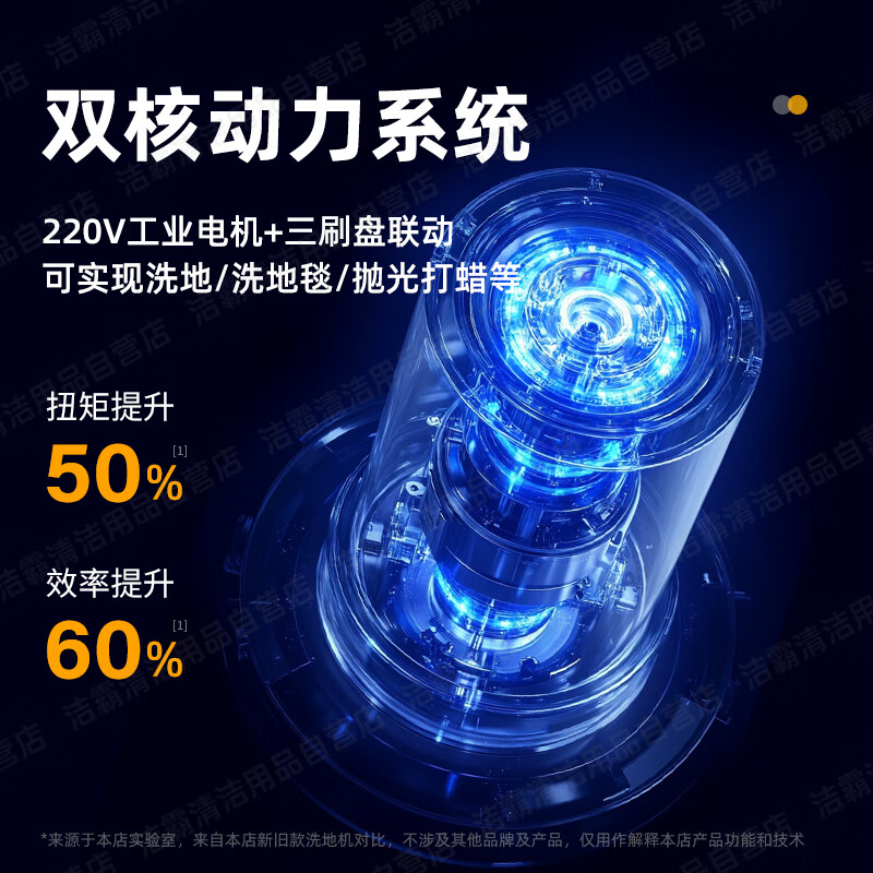 MPPMCK German imported quality Xinba carpet cleaning machine floor washing machine hotel dedicated floor brushing machine commercial single wiper hand push type BF522 BF525 floor brushing version 10M power cord + 8 liter water tank