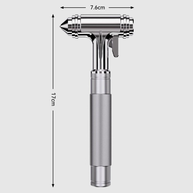 Cast solid window-breaking hammer safety hammer car multi-functional emergency rescue hammer can cut seat belt artifact car escape car