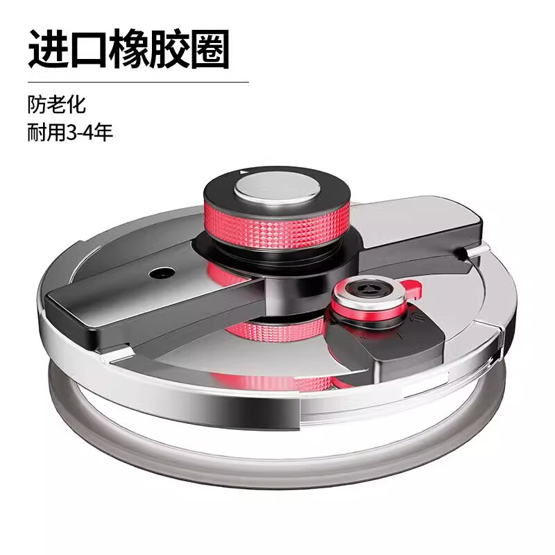 AEU official store German explosion-proof 120kPa high pressure household 304 Chinese Academy of Sciences stainless steel pressure cooker 6L explosion-proof pressure cooker