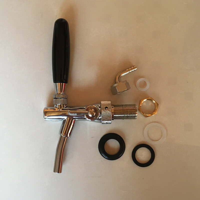 Draft beer machine accessories, faucet, brewing head, wine outlet valve, adjustable flow rate, wine outlet switch, wine outlet, brewing device, golden wine head