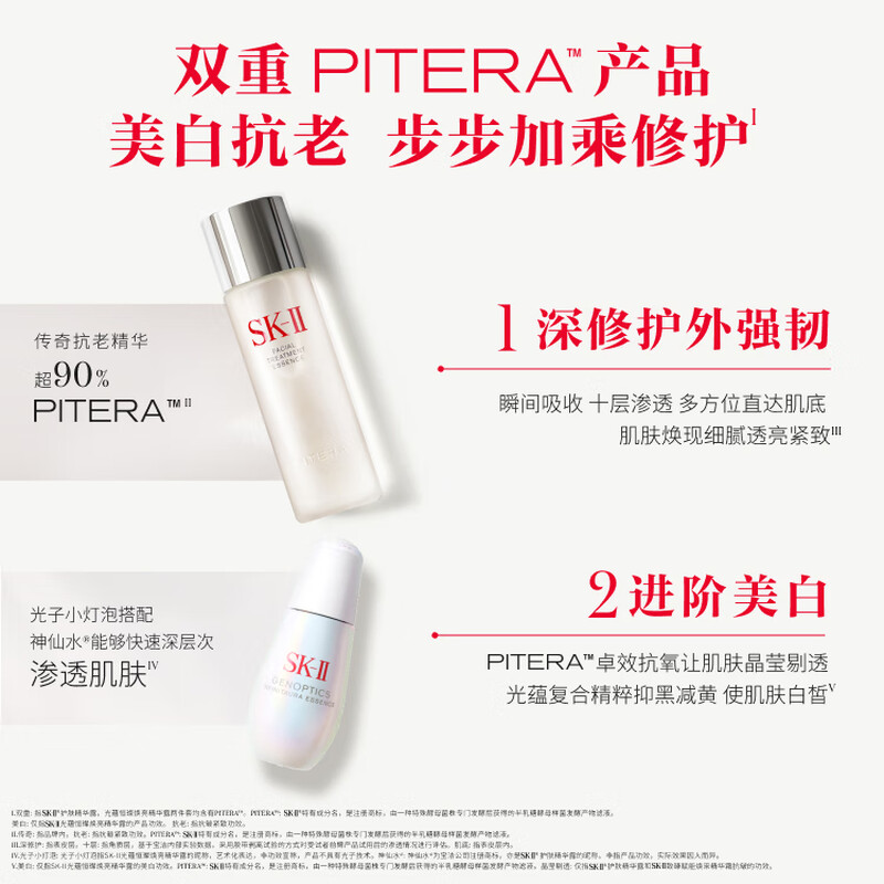 SK-II fairy water 230ml photon small light bulb 30ml cosmetics sk2 skin care product set gift box Valentine's Day gift for women