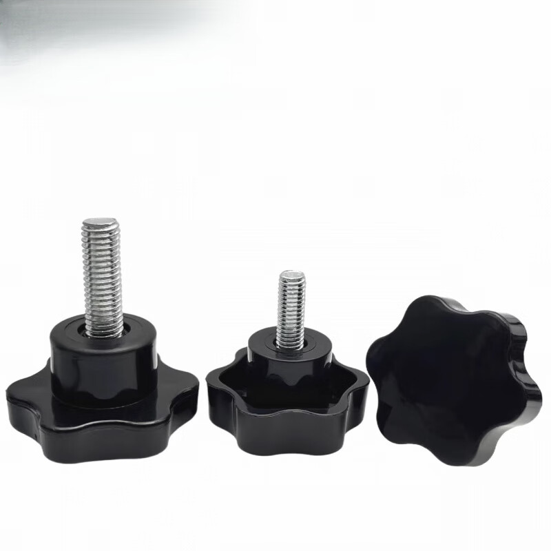 He Jiagong hexagonal plum blossom hand-turned star-shaped plastic handle glue head adjustable large handle knob M8M10M12 M8X16-48 head diameter