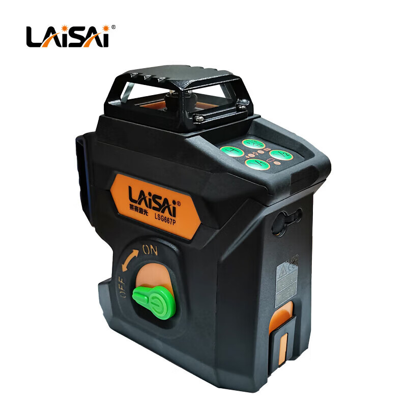Laser level meter strong light thin line green light 12-line wall-mounted meter LSG667P high-precision outdoor measuring instrument green light 12-line factory standard
