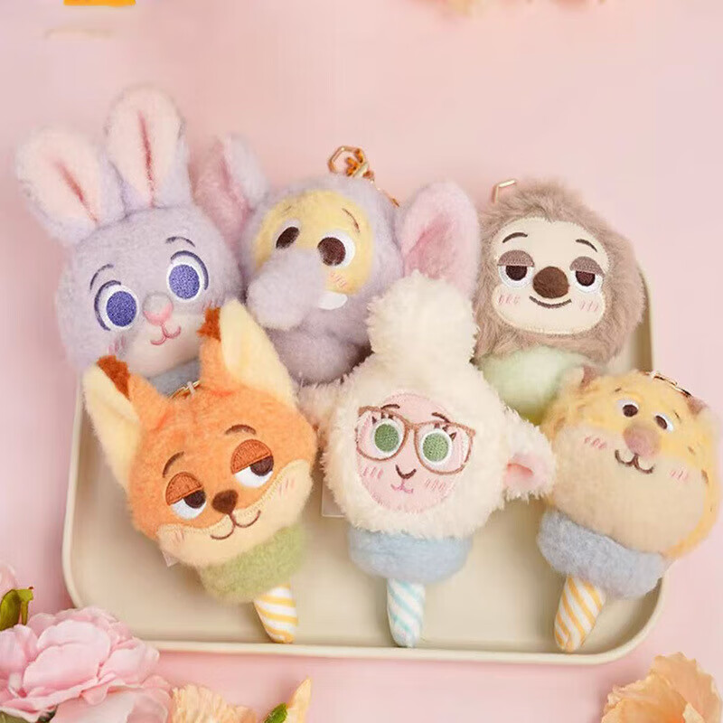 Disney Genuinely Authorized Zootopia Judy Nick Fox Marshmallow Series Plush Doll Doll Pendant 21cm Disney Zootopia Nickelodeon Marshmallow Doll Genuinely Authorized + Anti-Counterfeiting Label