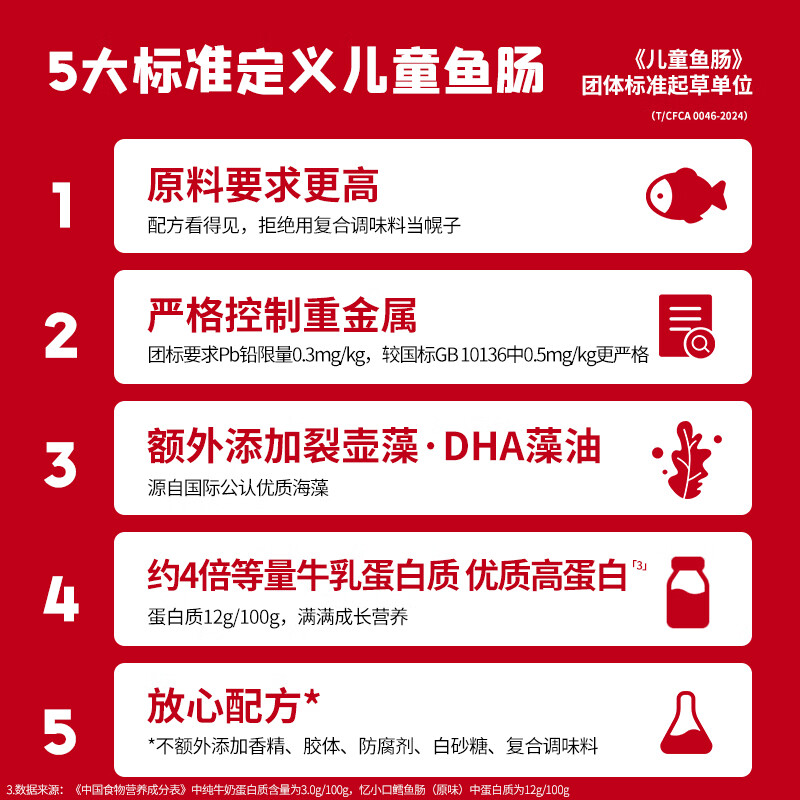 Engnice DHA High Protein Children's Cod Sausage Original Barrel 320g Stocking Children's Snacks Nutritional Greedy Casual Ready-to-eat