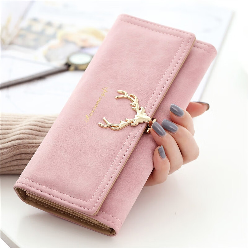 Youguan Wallet Women's 2025 New Women's Long Wallet Fashion Retro Frosted Wallet Zipper Large Capacity Mobile Phone Bag Women Black
