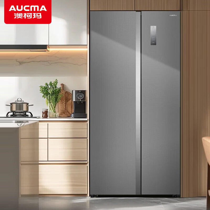 AUCMA 560-liter unbounded zero-flat embedded intelligent dual-frequency electronic temperature-controlled tourmaline negative ion purification side-by-side door refrigerator minus 36 degrees deep-freezing refrigerator BCD-560WPHZDDX BCD-560WPHZDDX