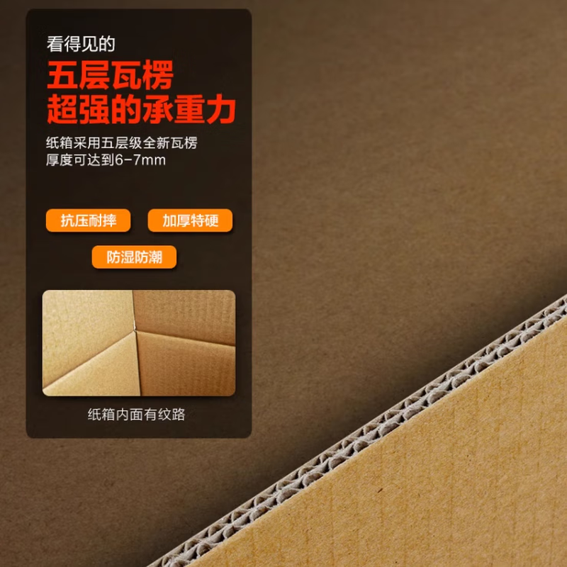 Spring Festival cash rebate storage thickened and hardened moving carton storage and organization home life cartons 3 packs without buckle handles enhanced version 60*40*50