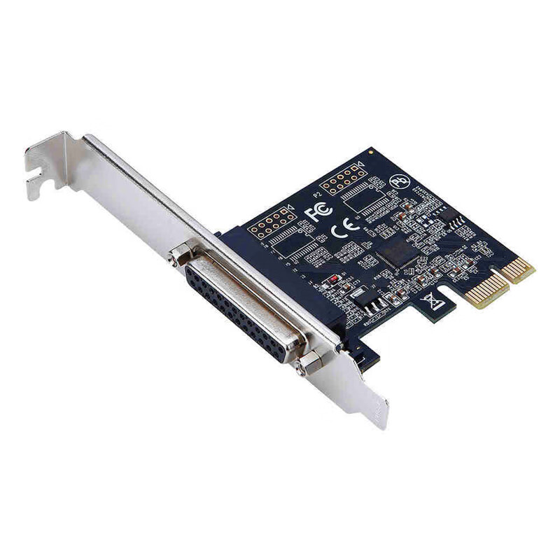PCI-E serial port card DB9 nine-pin serial port RS232 interface industrial control expansion card AX99100 chip COM port AX99100-serial port plus parallel port card