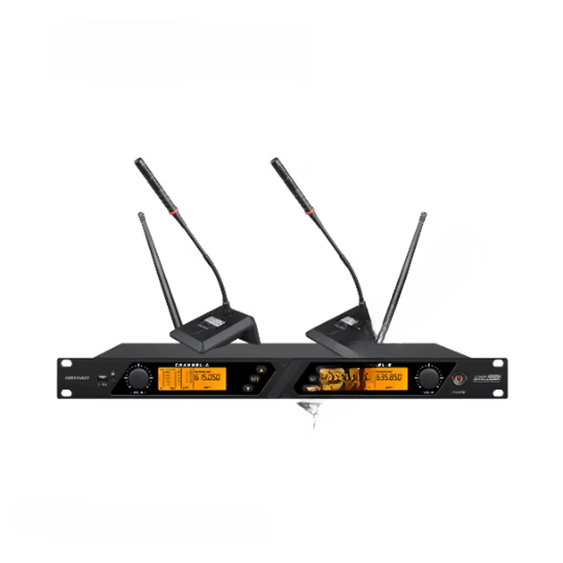 Hikvision (HIKVISION) one-to-two wireless microphone conference lavalier head-worn UHF handheld one-to-four KTV microphone dedicated one-to-two handheld microphone