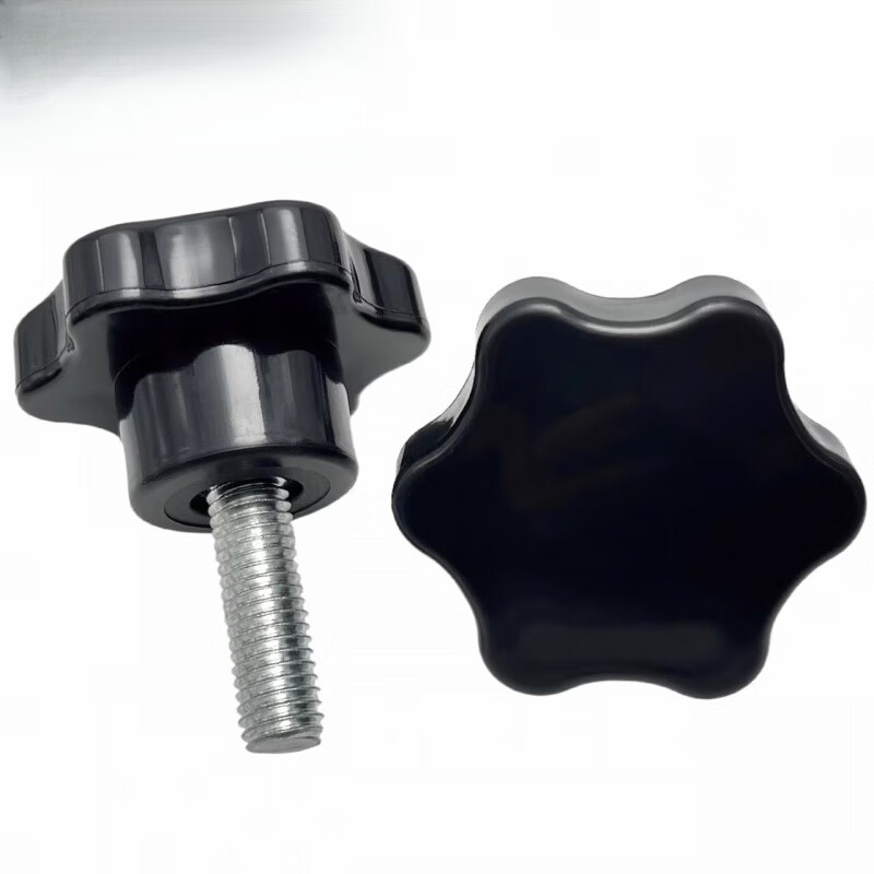He Jiagong hexagonal plum blossom hand-turned star-shaped plastic handle glue head adjustable large handle knob M8M10M12 M8X16-48 head diameter