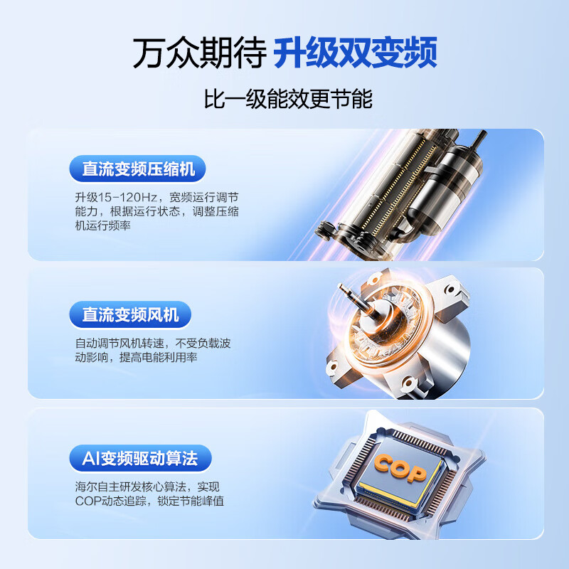 Haier air source water heater dual frequency conversion super first class energy efficiency household commercial heat pump water heater vertical large capacity high temperature cleaning rural self-built house central electric heating trade-in 300 liters small blue bottle first class dual frequency conversion ready to open and wash