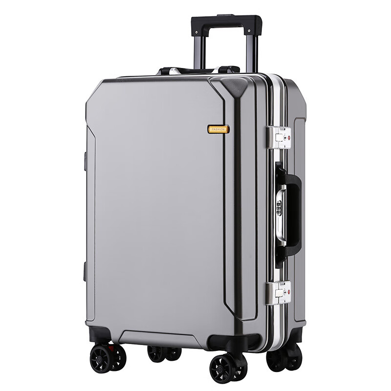 Xiaomi Li high-end suitcase can seat 22 people, suitcase for men and women, 20 boarding case, college student business large capacity, 26 trolley case, supreme aluminum frame, dark gray, 20 inches, boarding size