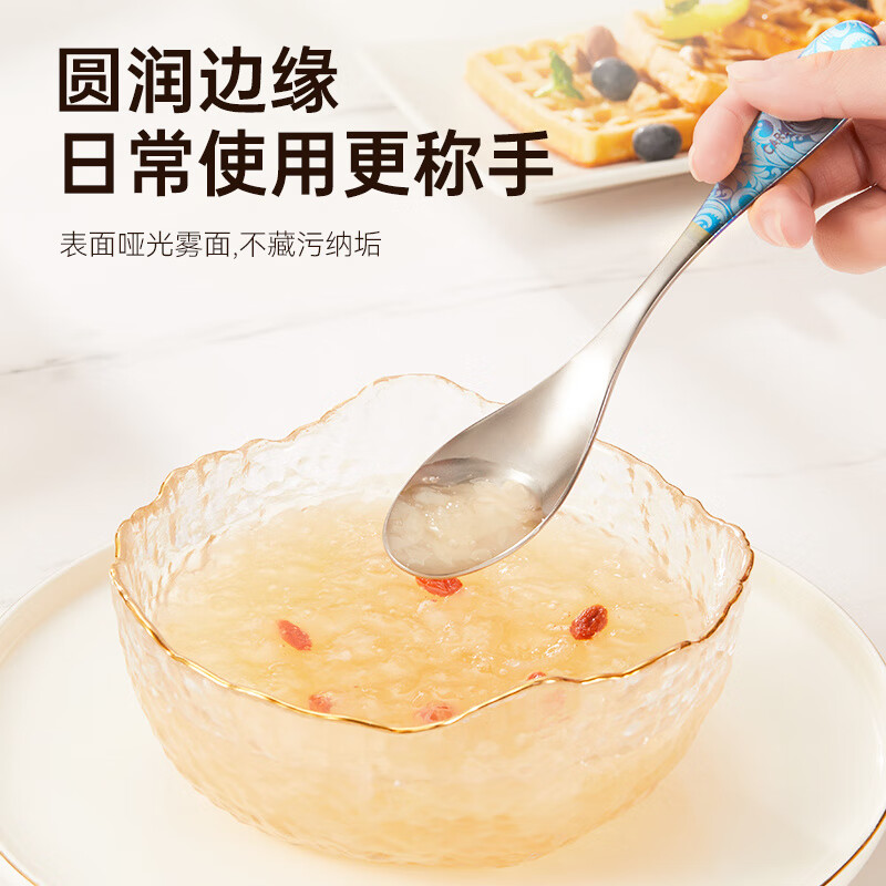 Three-headed eagle Xiangyun pure titanium chopsticks and spoons set tableware portable household mildew-proof gift box Xiangyun pure titanium chopsticks and spoons two-piece set