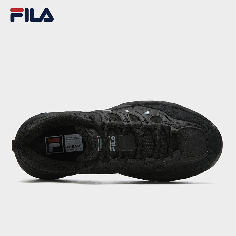 FILA FILA muffin shoes plus velvet men's shoes dad shoes sneakers 2025 winter warm thick-soled casual shoes