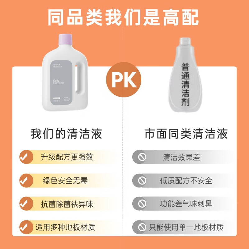 Suitable for the full range of Xiaomi Mijia sweeping robots, floor scrubbers, floor cleaning fluids, cleaning fluids, general-purpose fragrances that retain fragrance, descaling, and non-harming the floor, sterilization and mite removal, suitable for the full range of Xiaomi Mijia 1L