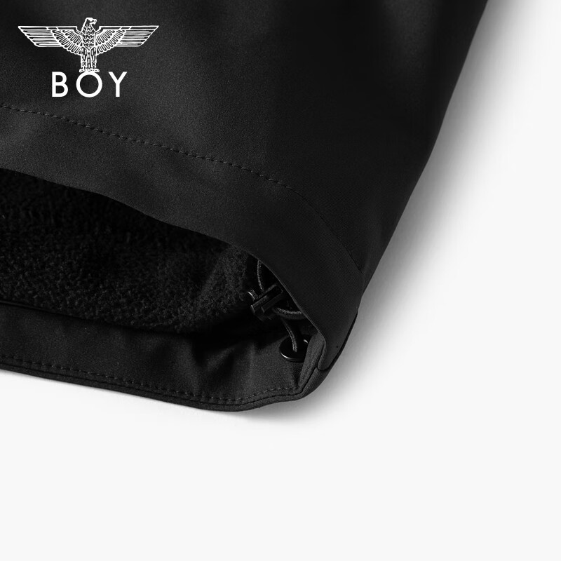 BOY LONDON Men's Jacket Spring and Autumn Three-in-One Polar Fleece Functional Wind Hooded Jacket Women's Top N23082 Black M