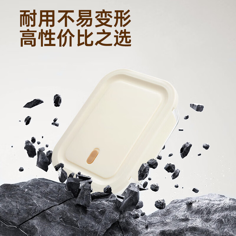 Cui Dahuang food-grade borosilicate glass lunch box microwave heating special office worker lunch box fruit lunch box 1030ml non-separated heat-resistant and explosion-proof